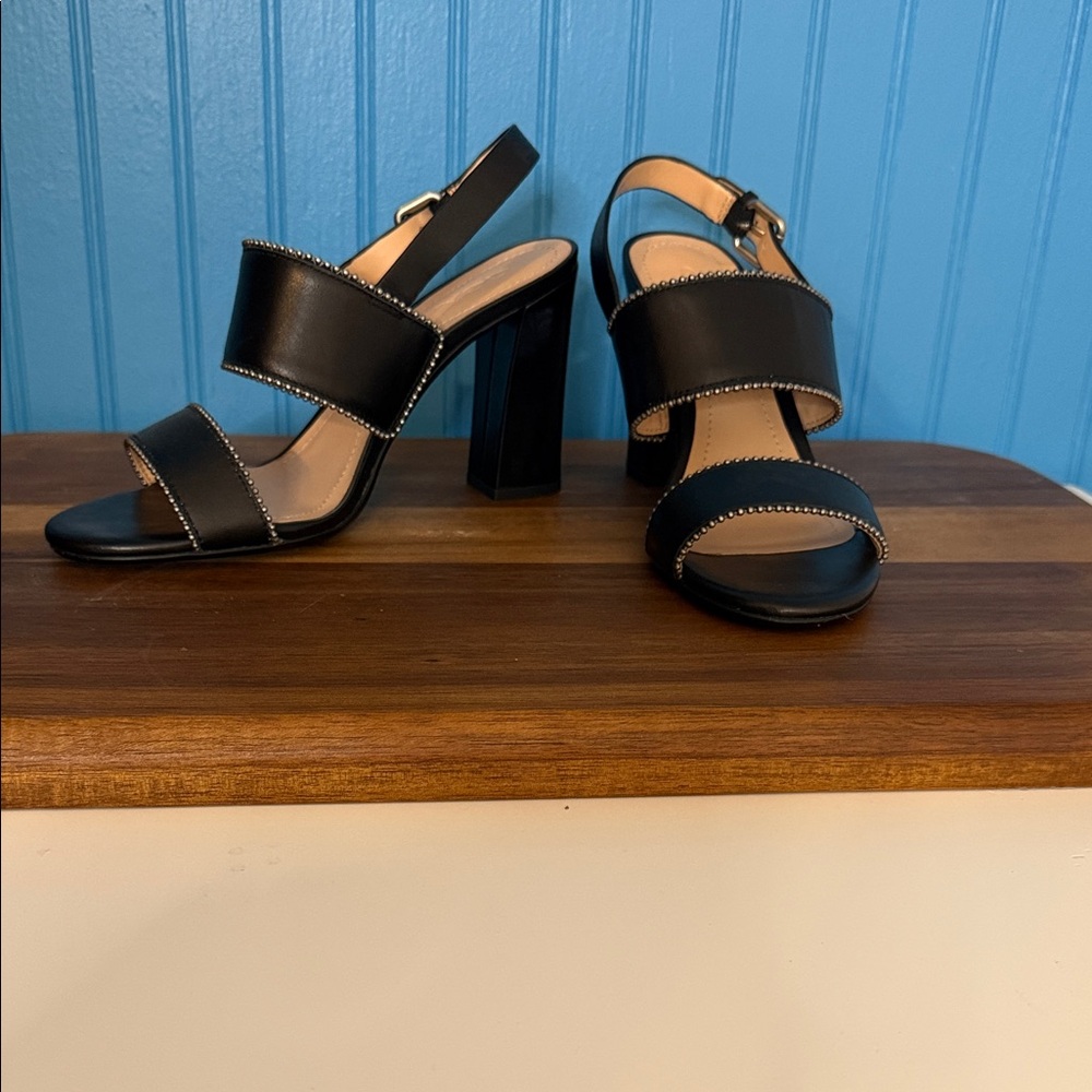 👠 LIKE NEW Coach Black Strappy 3-1/2” Heels